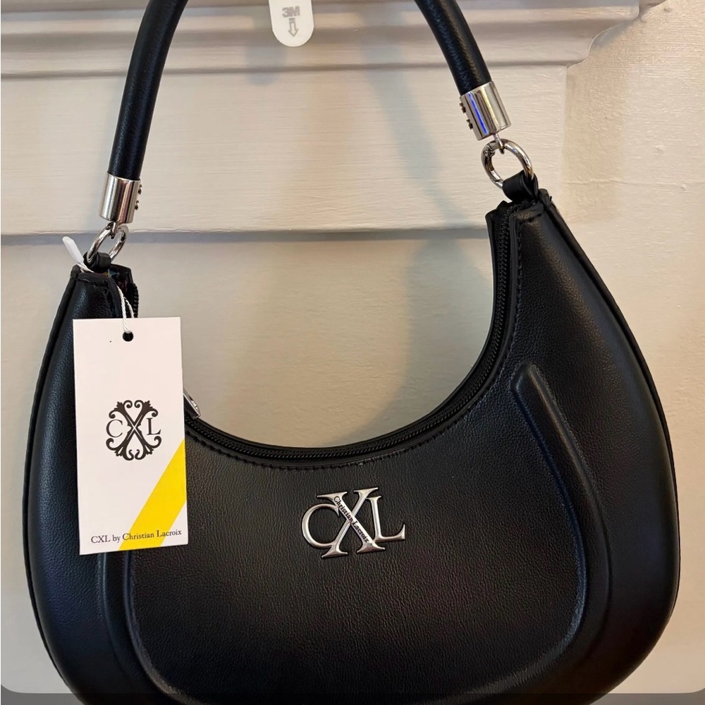 CXL by Christian Lacroix Smooth Signature Hobo Bag Black